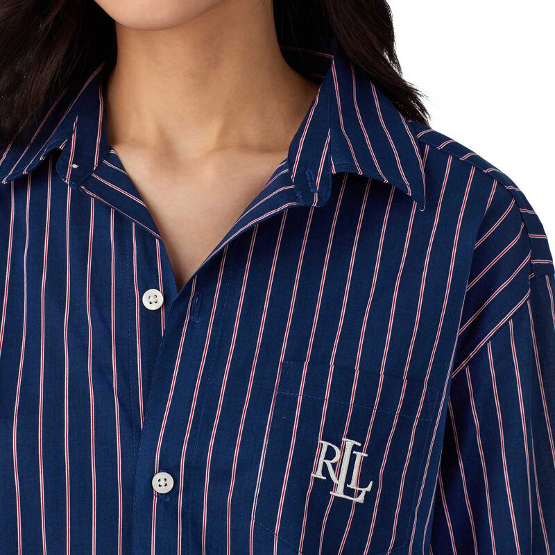 Lauren Ralph Lauren Cotton Lawn L/S His Shirt Sleepshirt image number 2